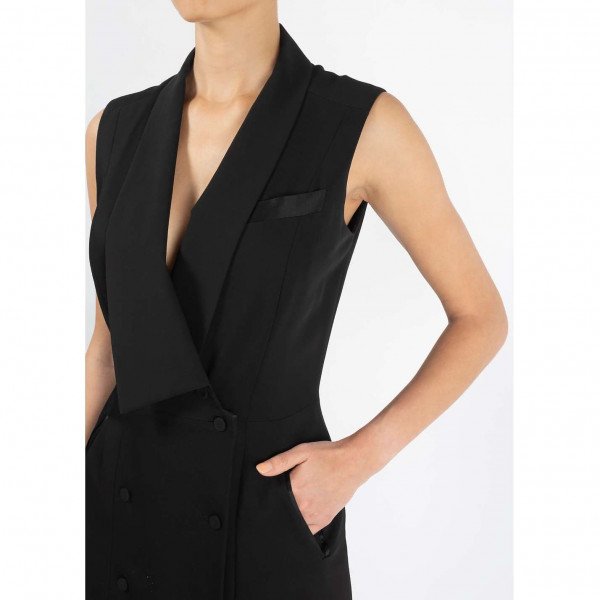 Temperley London Sleeveless Tuxedo Dress