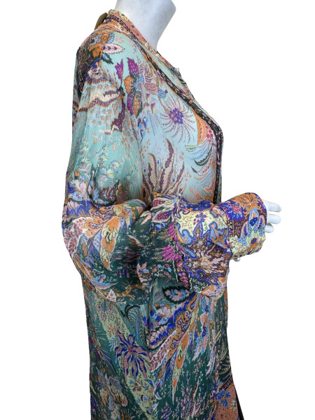 ETRO Floral Paisley Print Silk Blouse