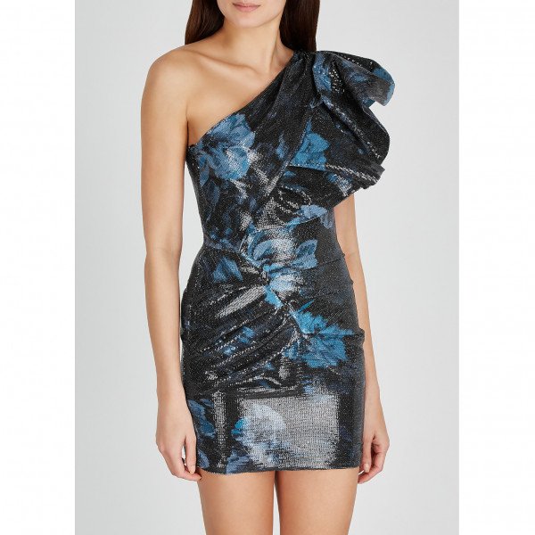 Rent Buy Alexandre Vauthier One Shoulder Sequin Mini Dress MY WARDROBE HQ