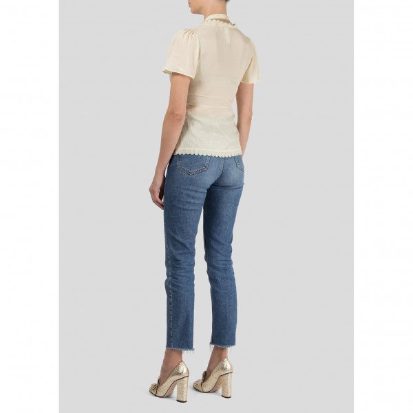 Chloé Embroidered Silk Top