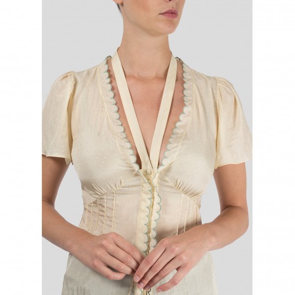 Chloé Embroidered Silk Top