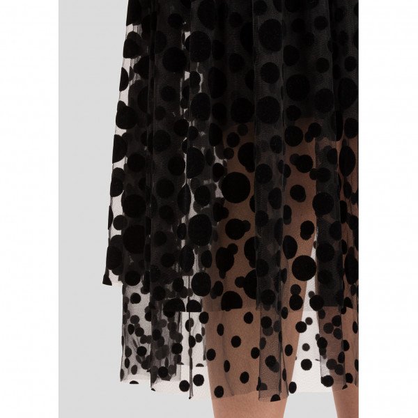 Paskal Sheer Polka-Dot Flocked Tulle Midi Dress