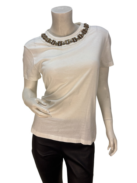 PRADA Embellished Cotton T-Shirt