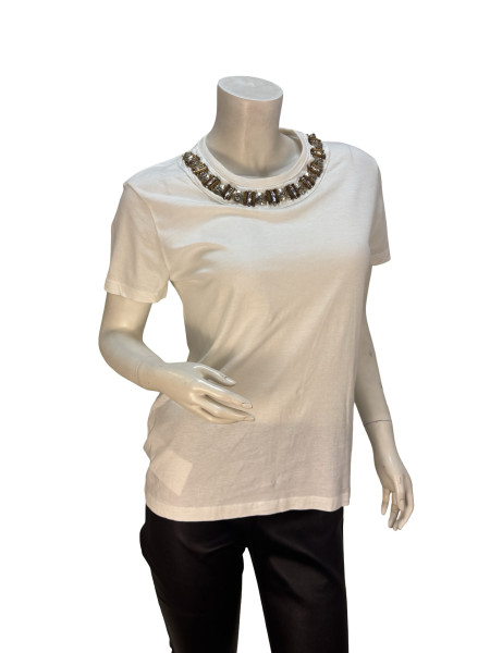 PRADA Embellished Cotton T-Shirt