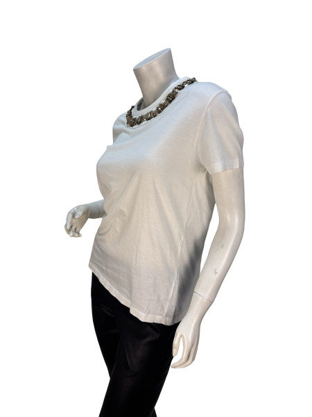 PRADA Embellished Cotton T-Shirt