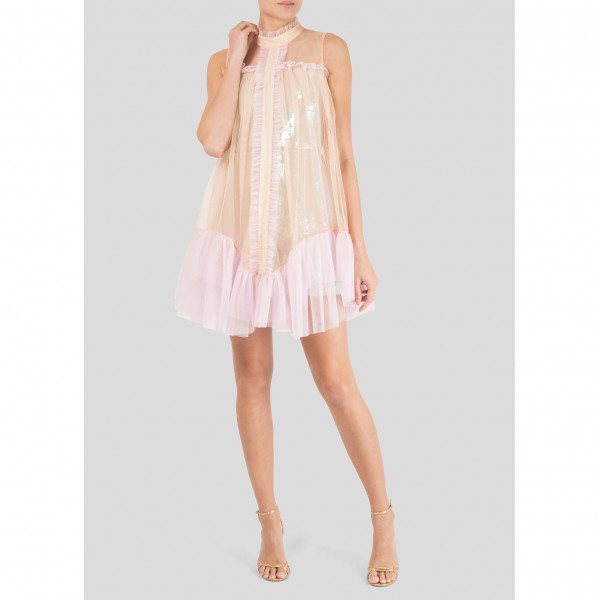 Bora Aksu Sequin & Tulle Mini Dress