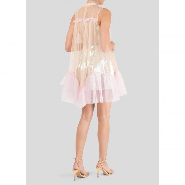 Bora Aksu Sequin & Tulle Mini Dress