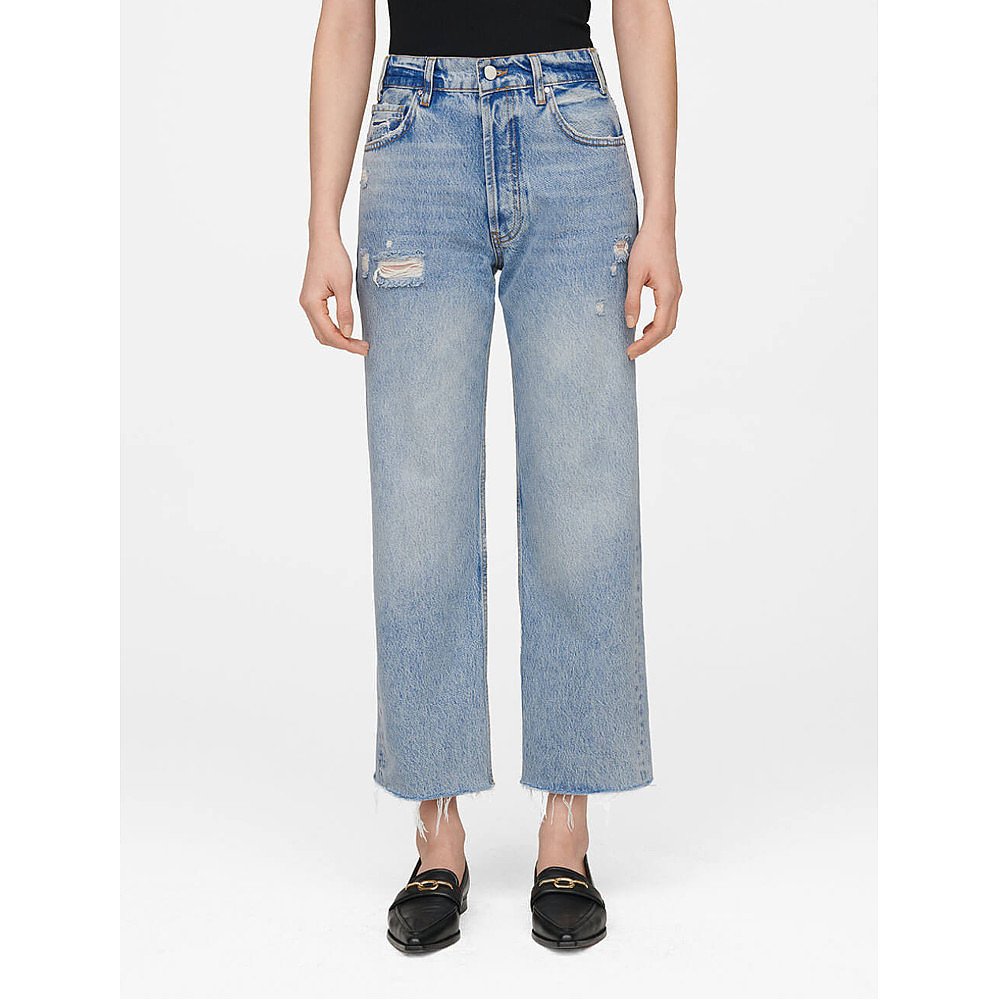 Anine Bing Washed Straight Leg Jeans