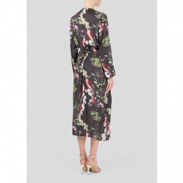 The Latin Runway Botanico Print Wrap Dress