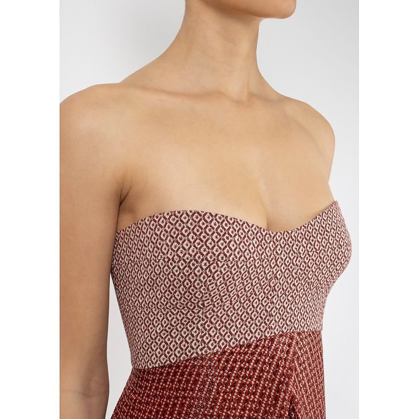 Diane von Furstenberg Patterned Strapless Dress