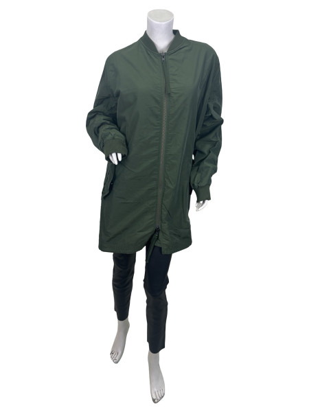 Vince Lightweight Bomber Jacket in Army Green