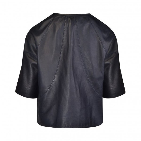 Amanda Wakeley Leather Cropped Jacket