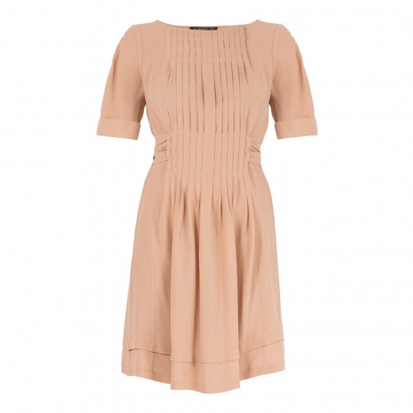 Balenciaga Pleat-Detail Silk Dress