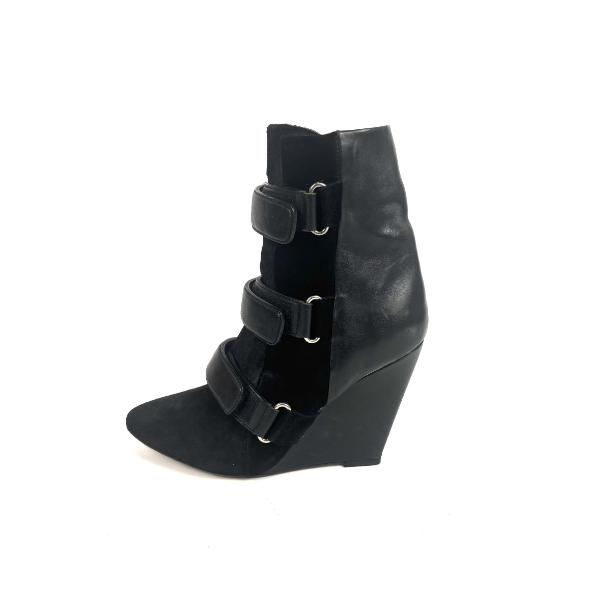 Isabel Marant Black Suede Bekett Wedge Boots