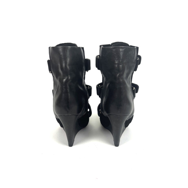 Isabel Marant Black Suede Bekett Wedge Boots