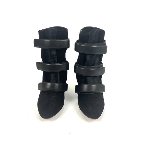 Isabel Marant Black Suede Bekett Wedge Boots