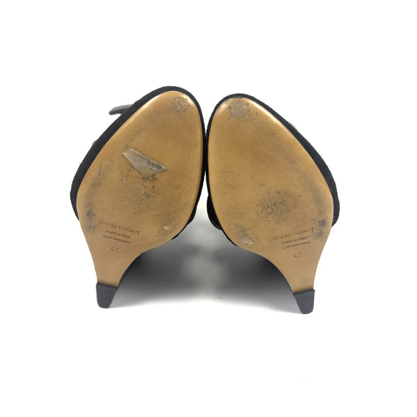 Isabel Marant Black Suede Bekett Wedge Boots