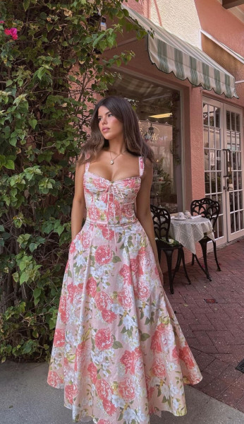 HOUSE OF CB Rosalee Peony print Sundress