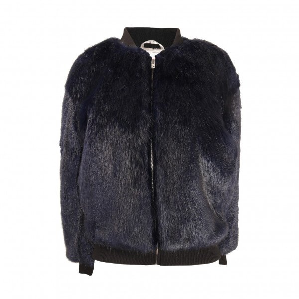 Miranda Dunn Faux Fur Bomber Jacket