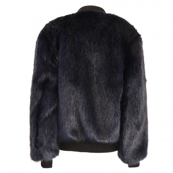 Miranda Dunn Faux Fur Bomber Jacket