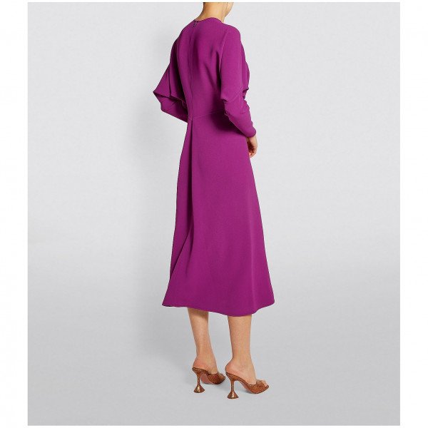 Victoria Beckham Dolman-Sleeve Midi Dress