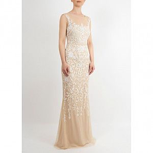 Avaline pleated gown bcbg new arrivals