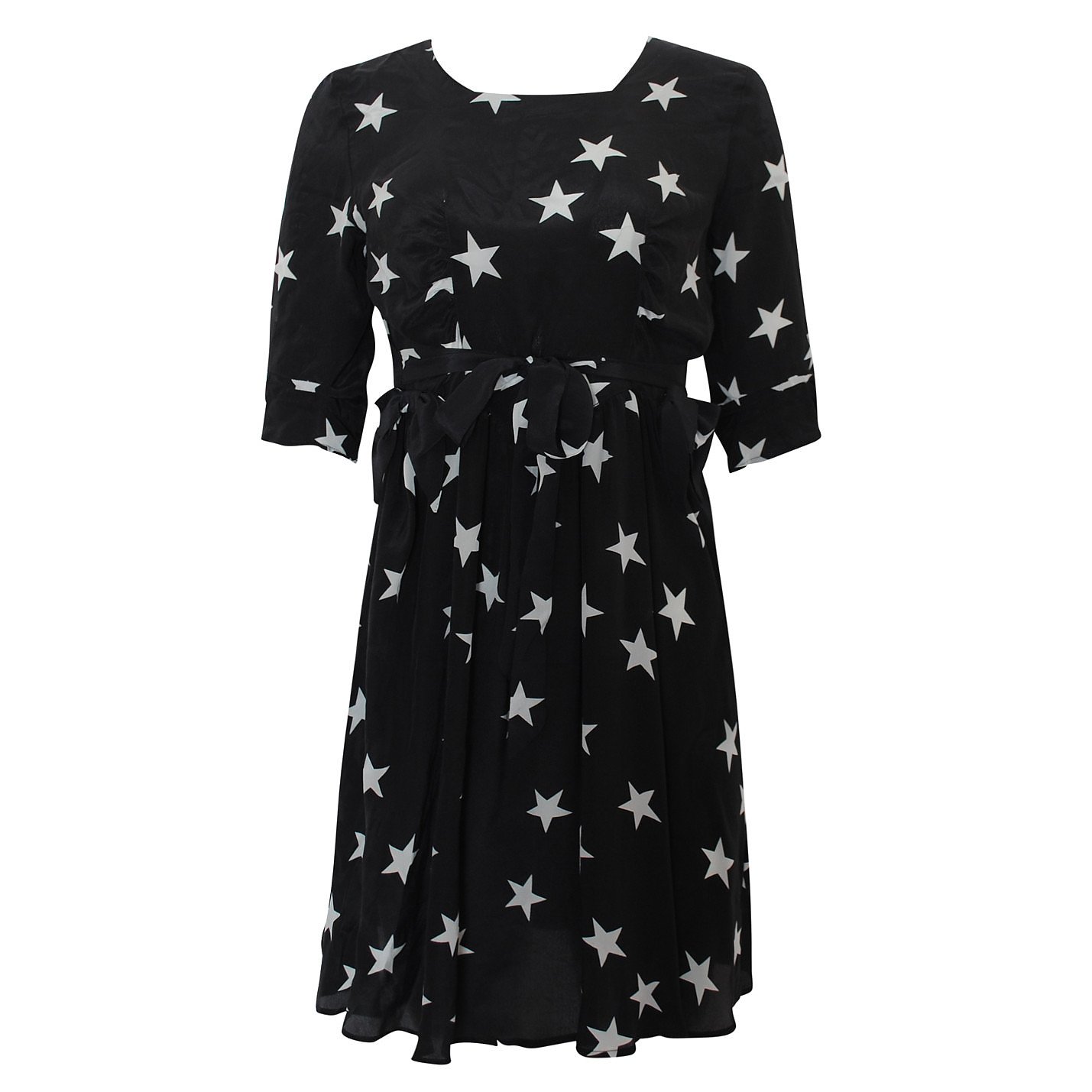 Topshop Star Print Silk Dress