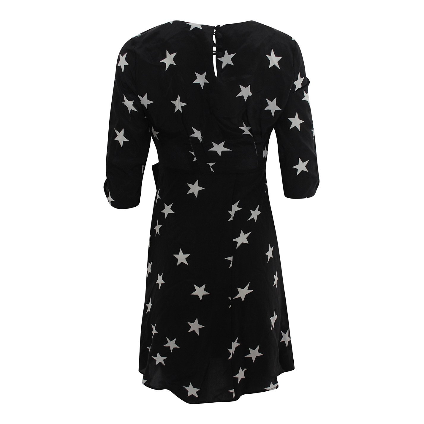 Topshop Star Print Silk Dress