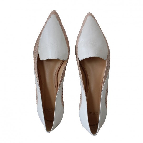 Alexandre Birman Panelled Snakeskin Detail Flats