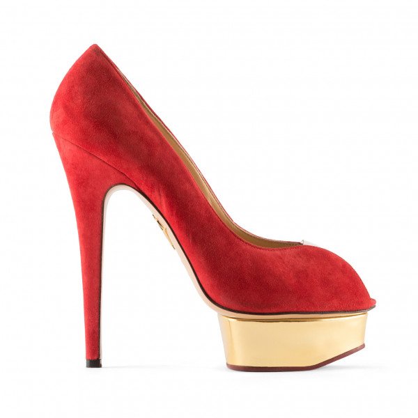 Charlotte olympia suede platform pumps best sale