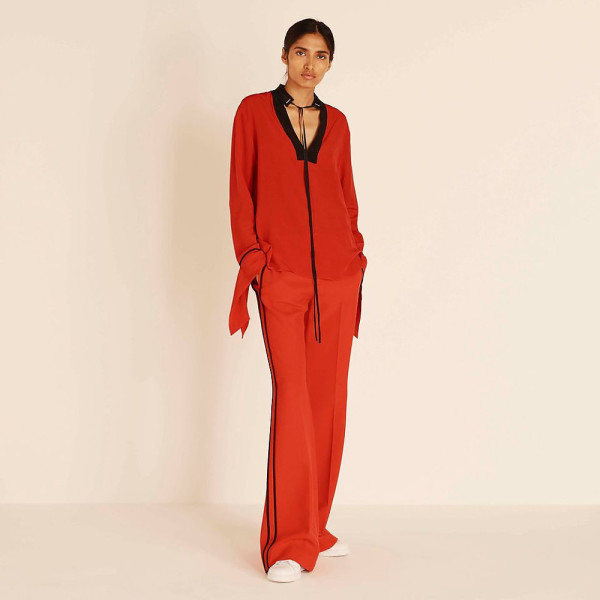 Amanda Wakeley Tie Neck Silk Top