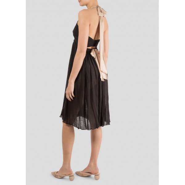 Chloé Ruched Tie-Detail Dress