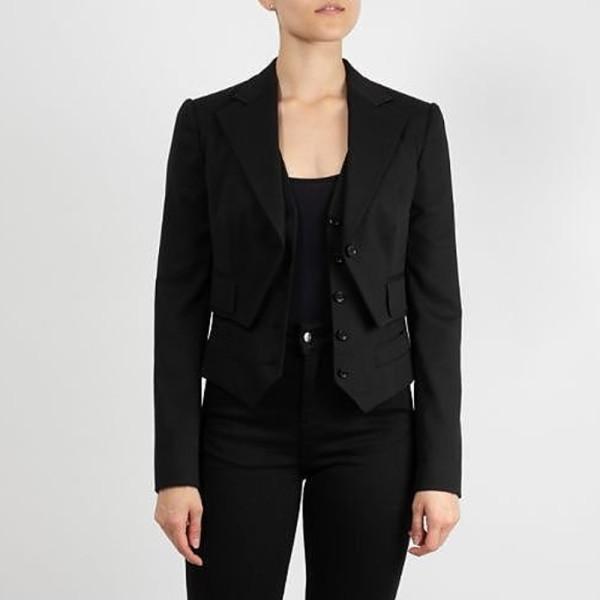 Vintage John Galliano Double Breasted Wool Tuxedo Crop Jacket – Recess