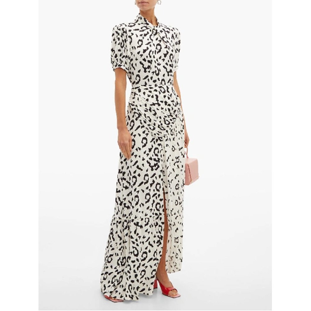 Self-Portrait Leopard Print Maxi Dress