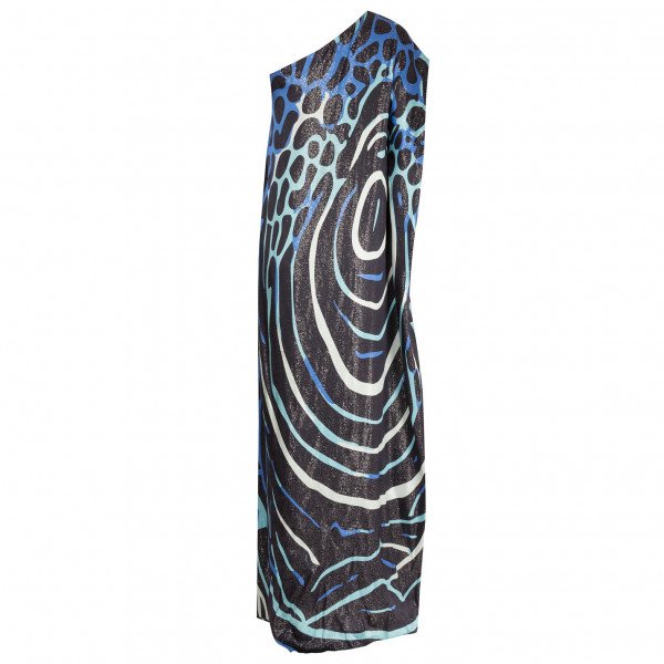 Dhela Metallic Printed One-Shoulder Maxi Dress