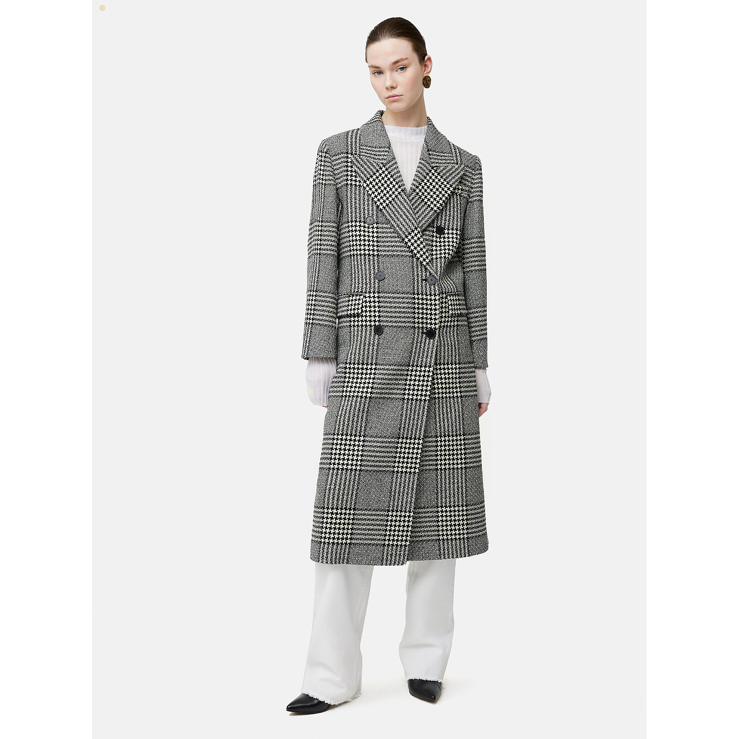Jigsaw Italian Wool Belted Overcoat