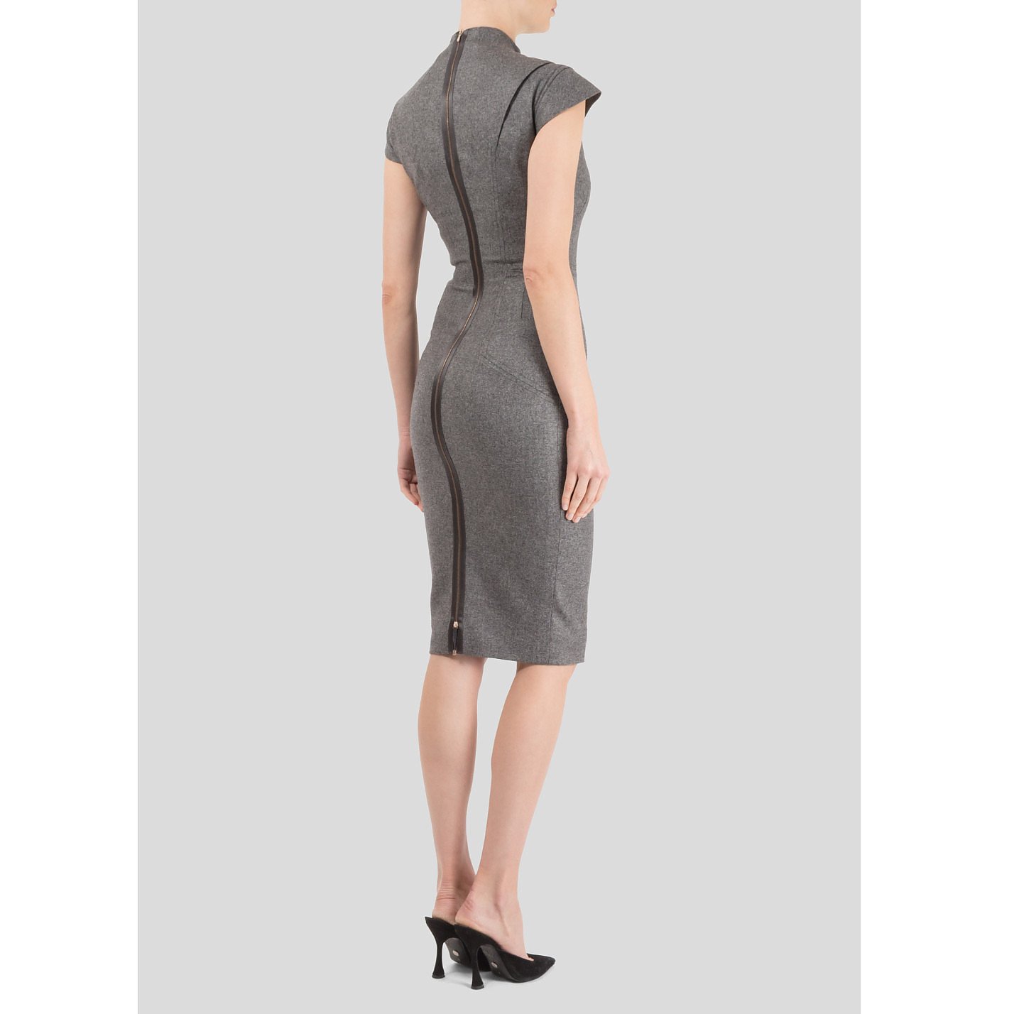 Victoria Beckham High Neck Cashmere Dress
