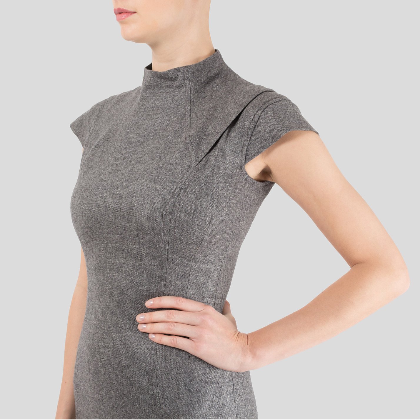 Victoria Beckham High Neck Cashmere Dress