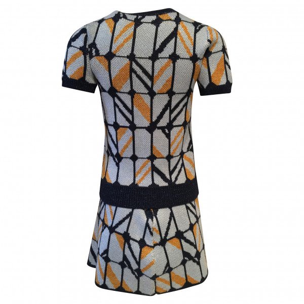 Miu Miu Intarsia Top & Skirt Set