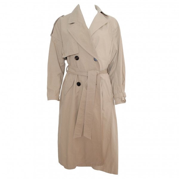 The Frankie Shop Two Tone Asymmetrical Trench Coat