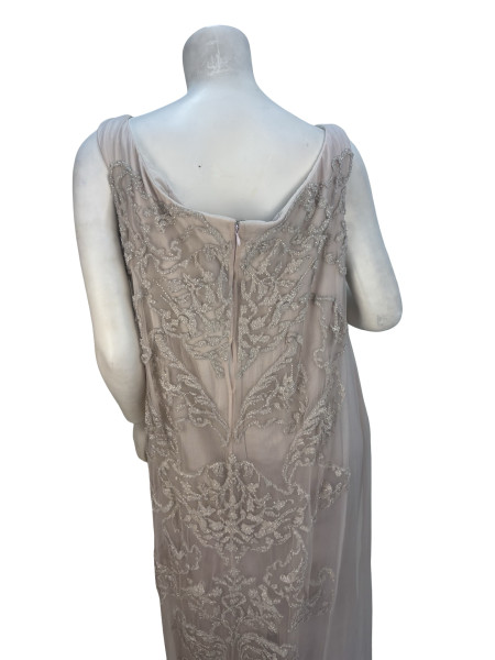 ASHI Couture Draped Embroidered Gown