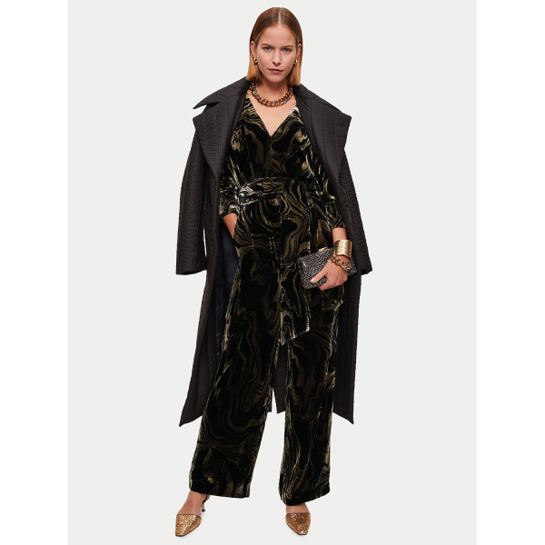 Jigsaw Rock Swirl Velvet Jumpsuit