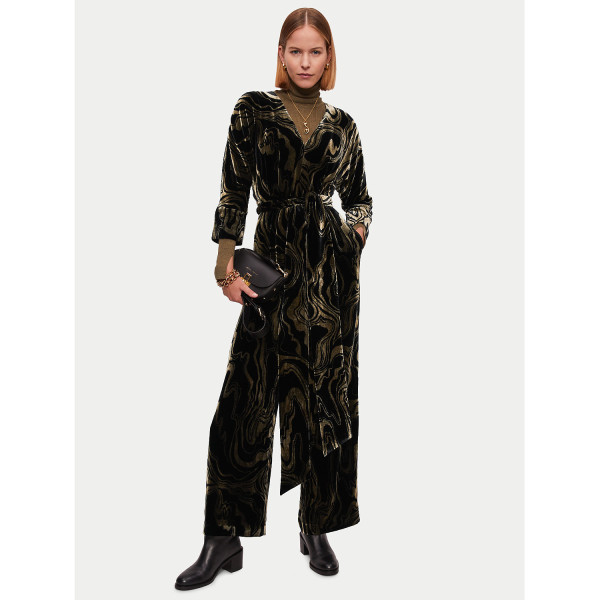 Jigsaw Rock Swirl Velvet Jumpsuit