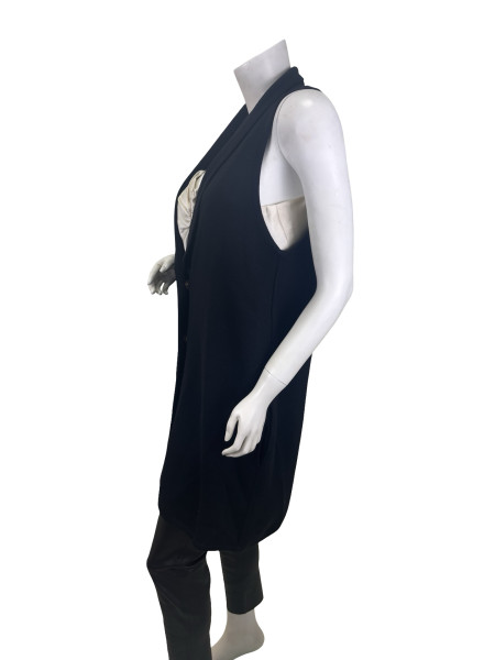 Chloé 100% Wool Longline Cardigan with Statement Button