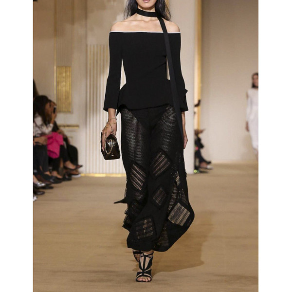 Roland Mouret Heaney Off The Shoulder Draped Top