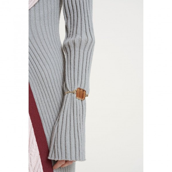 PORTS 1961 Contrast Knit Centre Knotted Dress