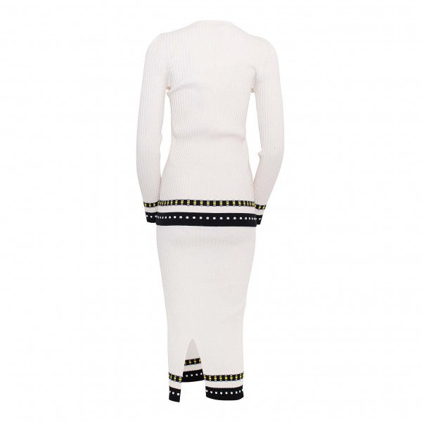 Victoria Beckham Ribbed Sweater And Skirt Co-ord