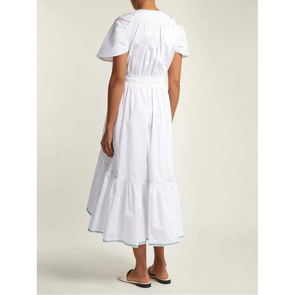 Peter Pilotto Cord-Detail V-Neck Midi Dress