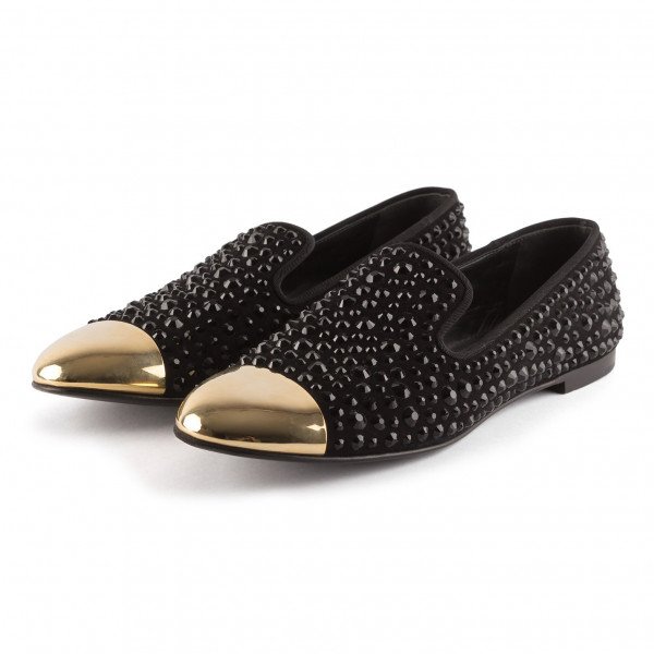 Giuseppe Zanotti Embellished Round Toe Loafers