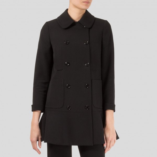 Ruffle pea coat shop